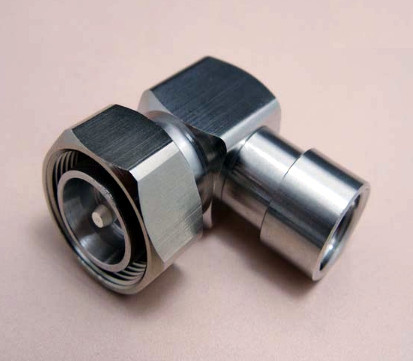 RF connector 4.3-10 male right angle connector soldering type for 1/2" superflex