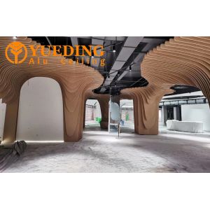 Arc Bent Aluminum Square Ceiling Wall Special Ventilated Art Modeling 2.0mm