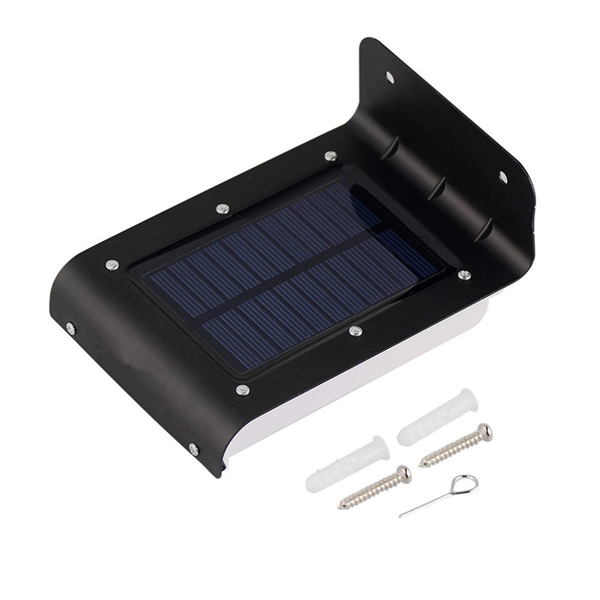 16 LED outdoor light waterproof solar powered led wall light with sensor