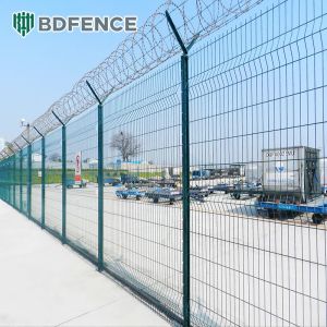 Wire Mesh Y Post Airport 2 m AOA Fence Concertina Razor Security With Barbed