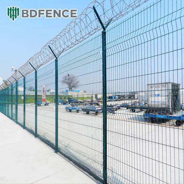 High Security Airport 50mmx200mm aoa fence Pvc Fence Panels And Posts