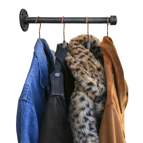 Functional Design Multifunctional Iron Pipe Wall Hook Storage Holders Racks