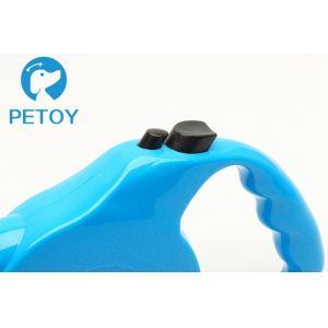 Outdoor Walking Retractable Pet Leashes Chew Proof Customized Color