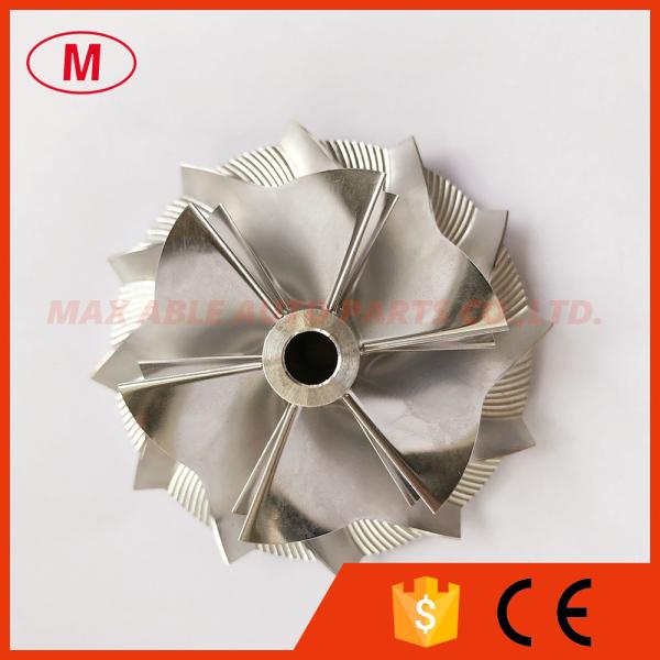 Quality RHF55 forward 46.50/65.00mm 6+6 blades high performance turbocharger milling/aluminum 2618/billet compressor wheel wholesale