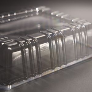 Rectangular PET Plastic Food Tray For Food Packaging Customized Color Printing