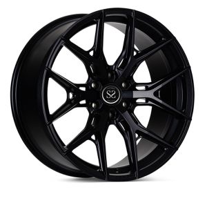 Satin Black 6 Spoke Forged Alloy Rims 5x112 20 And 21 Inch For Benz C-Class