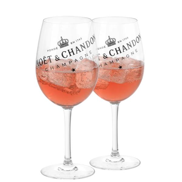 Moet Ice Imperial Branded Wine Accessories Clear BPA Free Tritan Plastic Glasses