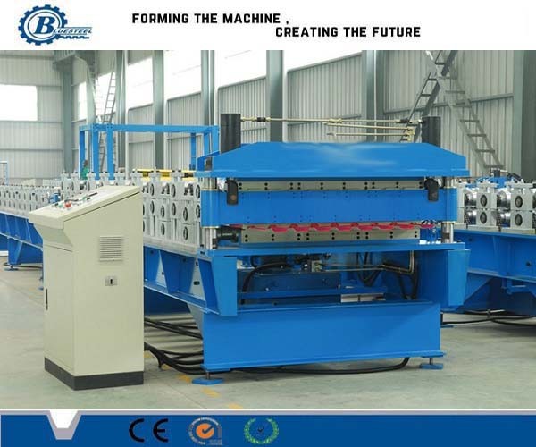 Custom Metal Roof Panel Double Layer Roll Forming Machine , Roof Tile Making