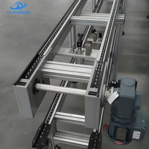 Industrial Double Speed Roller Chain Conveyor With Modular Aluminum Profile