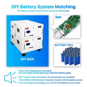 DIY Battery Case for 24V 48V 51.2V 280Ah Lifepo4 Battery Box 15Kwh 16S EV 302Ah