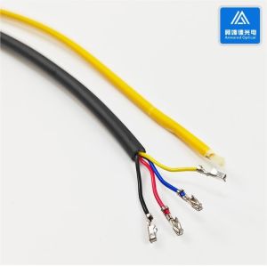 Electrical Hybrid Fiber Optic Cable 4 Cores SM G657A2 Fiber 4pcs 0.17² 7.0mm