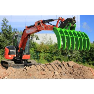 6 10 20 Ton Mini Excavator Leaf Rake Bucket Root Rake Grabber For Ex200 ZX210