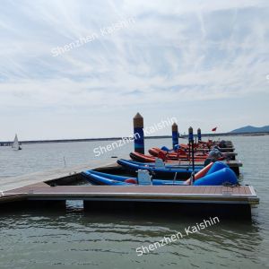 Customizable Aluminum Finger Dock Floating Pontoon With Mooring Cleats And LLDPE