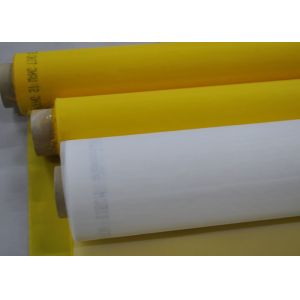 50 Inch 80T Polyester Screen Printing Mesh For Ceramics Printing , White /
