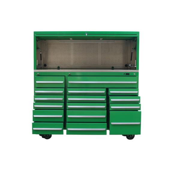 Metal Garage Storage Cabinet with Under Cabinet Lighting and Power Coated Finish
