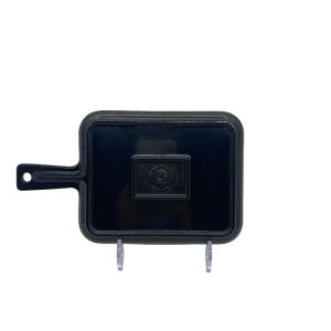 9.5 Inch Retangular black melamine plates With Unbreakable Handle