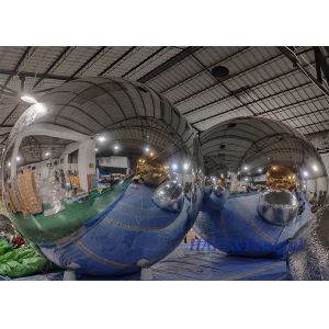 PVC Sealed Inflatable Mirror Ball Metallic Pearlescent Inflatable Spheres 5M 6M