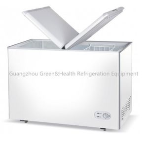 Custom Ice Cream Chest Freezer Top Open Solid Door For Restaurant