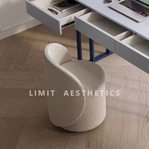 Light Luxury Minimalist Backrest Dressing Table Stool Home Makeup Chair OEM Logo