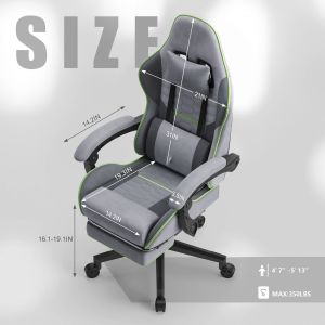 350LBS Reinforced Base Big and Tall Ergonomic Office Computer Chair with 3 Gas