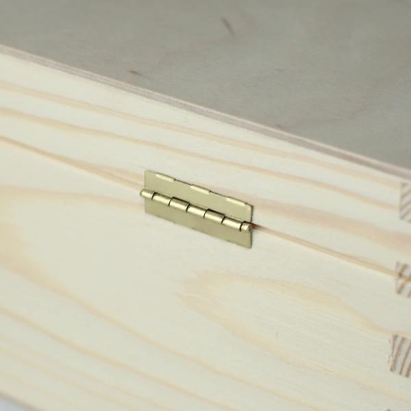 Large Wooden Box Storage Chest Wood Unpainted Keepsake Box with Lid and Handles to Decorate with Documents, Toy, Valuables &Tool