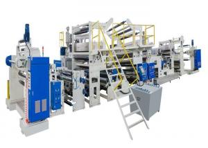 China LLDPE Non Woven Paper Plastic Coating Machine High Fastness Uniformity on sale