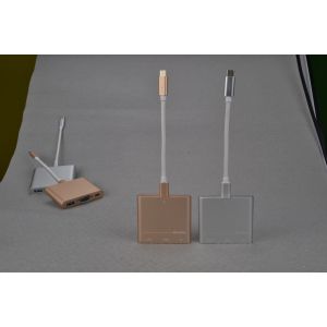 HSC116 usb 3.1 type-c to usb 3.0 hub for Computer and Mobile Phonesilver/golden