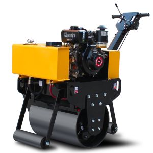 Walk Behind Mini Compactor Vibratory Hand Vibratory Pedestrian Roller Asphalt