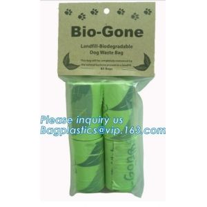 Biodegradable Plastic Dog Pet Waste Poop Bags, unscented dog poop waste bags