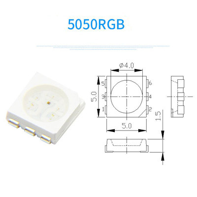 Quality Refond 60mA SMD5050 RGB LED Chip LED diodes component Original package wholesale