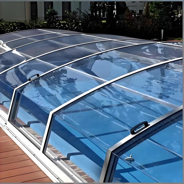 Quality 16mm Lightweight Flexible Polycarbonate Pool Enclosure Panel for Quick Indoor Pool Cover wholesale