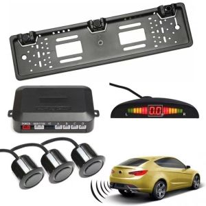3 Parking Sensors LED Display Car Reverse Backup Radar System