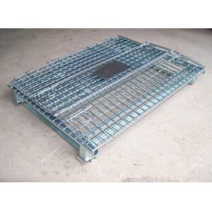 Heavy Duty Galvanized Collapsible Stackable Wire Mesh Storage Cages