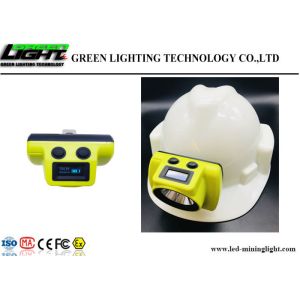 Hard Hats LED Miners Cap Lamp IP68 6.8Ah Battery Capacity With OLED Screen