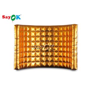 Event Booth Displays Gold Curve Led Portable Photo Booth Wall For Party