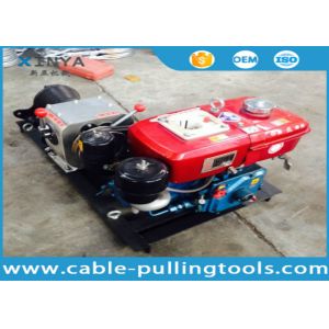 Power Construction Cable Winch Puller With Water Cooled Diesel Engine
