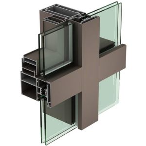 Frameless Aluminium Curtain Wall Profile Easy To Install And Maintain