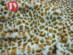 100% polyester Giraffe Printed Polyester Plush Fabric , Polyester Plush Fabric
