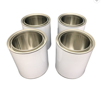 Quality 1L Automotive Paint Cans 0.21mm Round Tin Bucket With Lids wholesale