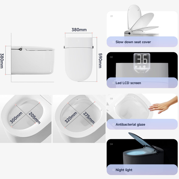 Quality Modern Bathroom Smart Toilet With Germicidal Light And Automatic Sterilization wholesale