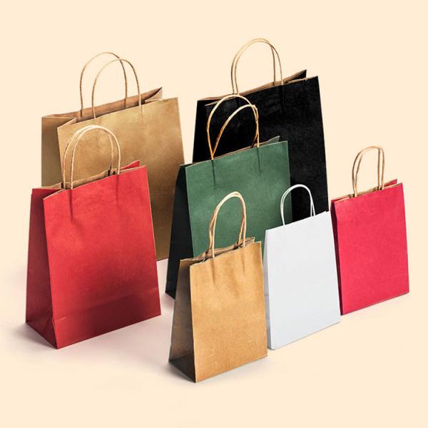 Take Away Coffee Packaging Paper Bag with Custom Logo and Foldable Design on Kraft Paper