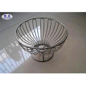 Welded Kitchen Wire Mesh Fruit Bowl Customized Shape FDA Certificated