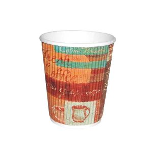 Cheap Disposable Custom Takeaway Coffee Cups Triple Wall 8 Oz Hot Beverage Cups for sale