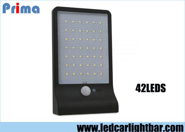 Quality 6.2V LED Work Lights / 42 LED White Led Solar Wall Light With Human Body Sensor wholesale