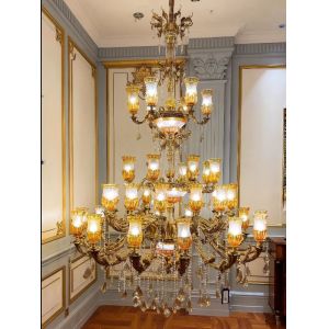 Cheap European Style Round Oversized Crystal Chandelier Crystal Extra Large Chandeliers for sale
