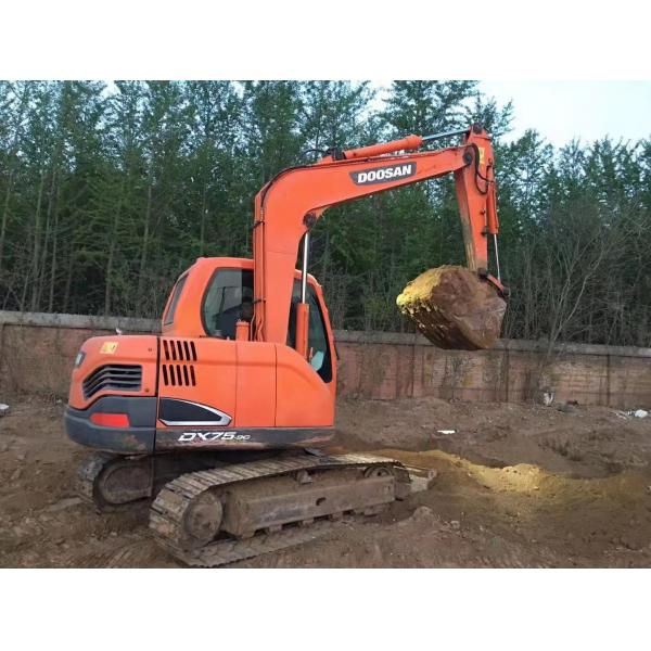 Used DX75 Hydraulic Crawler Excavator, Unpainted Second Hand Doosan Excavator