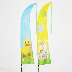 Spring Easter Garden Flag Duck Bunny