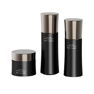 waist-shaped cosmetic jars custom opaque PETG bottles eco-friendly cream