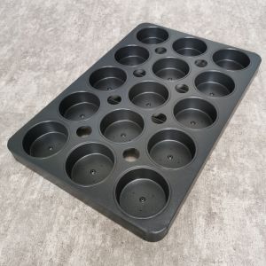 15 Cavity 1.0mm Thickness PTFE Steel Cake Pan , Stainless Steel Cookie Tray