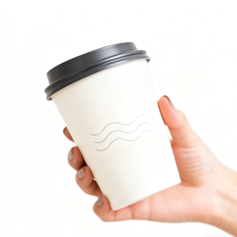 Customized 8oz disposable biodegradable single and double wall hot drink coffee